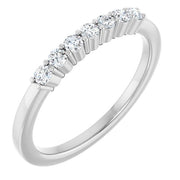 14k White 1/5 Ctw Natural Diamond Anniversary Band
