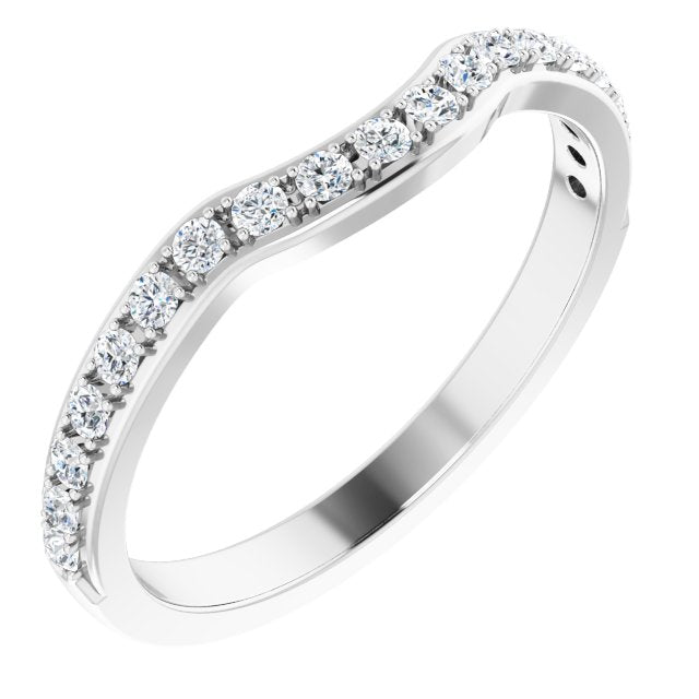 14k White 1/4 Ctw Natural Diamond Anniversary Band