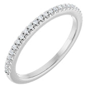 14k White 1/8 Ctw Natural Diamond Anniversary Band