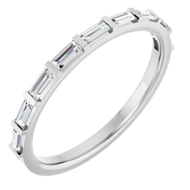 14k White 1/4 Ctw Natural Diamond Anniversary Band