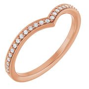 14k Rose 1/6 Ctw Lab-grown Diamond  Band