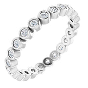 14k White 1/3 Ctw Natural Diamond Eternity Band Size 6