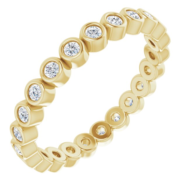 14k Yellow 1/3 Ctw Natural Diamond Eternity Band Size 5