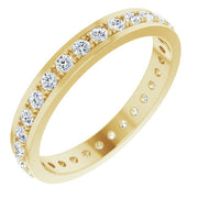 14k Yellow 3/8 Ctw Natural Diamond Eternity Band Size 4