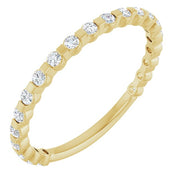 14k Yellow 1/4 Ctw Natural Diamond Anniversary Band