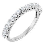 14k White 1/2 Ctw Natural Diamond Anniversary Band