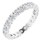 14K White 1 1/5 CTW Natural Diamond Eternity Band Size 6