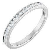 14k White 1/5 Ctw Natural Diamond Anniversary Band