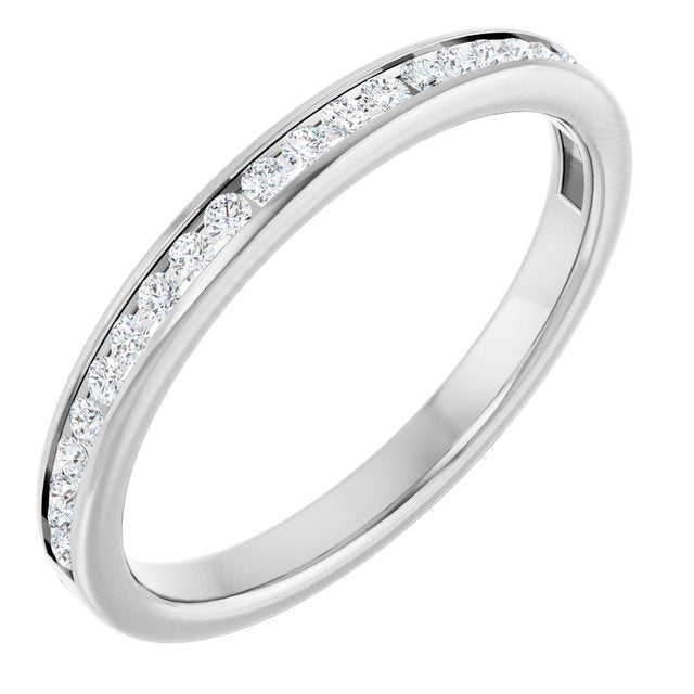 14k White 1/5 Ctw Natural Diamond Anniversary Band