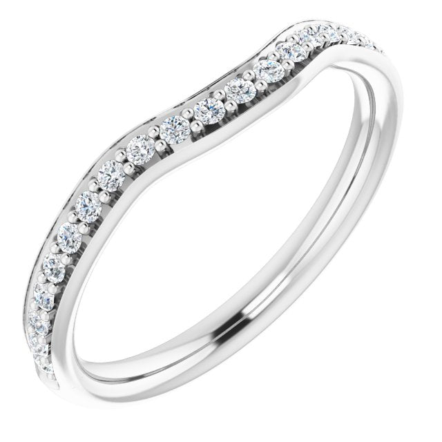 14k White 1/5 Ctw Diamond Band