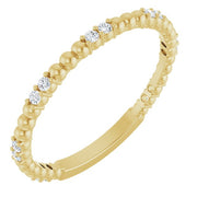 14k Yellow 1/8 Ctw Natural Diamond Anniversary Band
