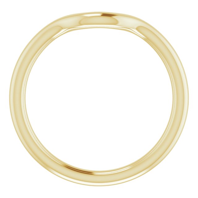 14k Yellow Band For 6.5 Mm Round Ring
