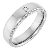 14k White .03 Ctw Natural Diamond Band