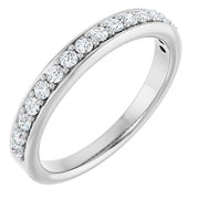 14k White 1/3 Ctw Natural Diamond Anniversary Band