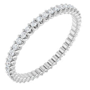 14k White 1 7/8 Ctw Natural Diamond Eternity Band Size 7
