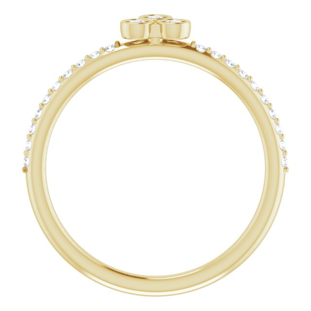 14k Yellow 1/5 Ctw Natural Diamond Stackable Ring
