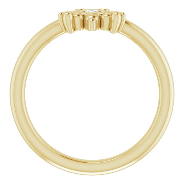 14k Yellow .04 Ctw Natural Diamond Bee Youth Ring