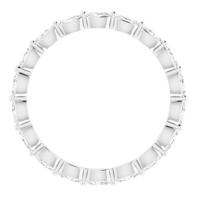 14k White 3/4 Ctw Natural Diamond Eternity Band Size 6.5