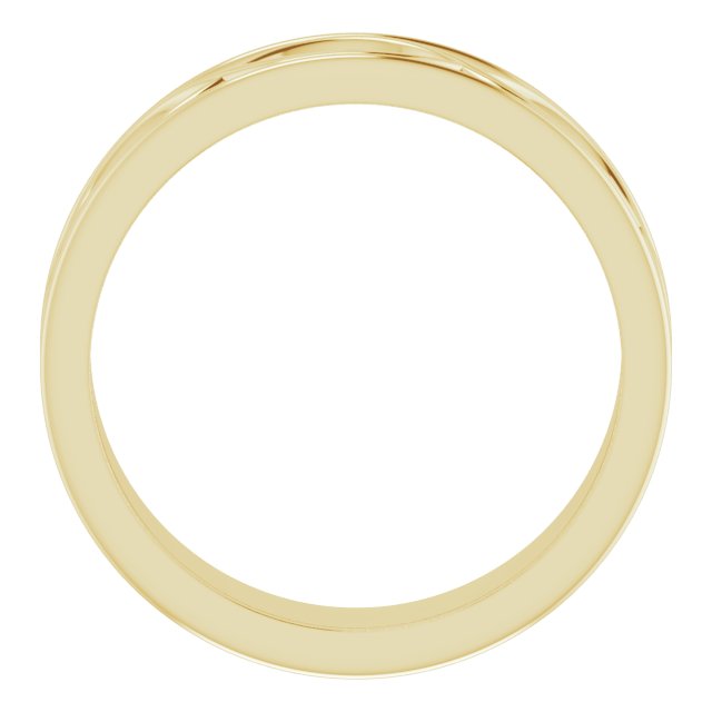 14k Yellow 6.4 Mm Infinity-inspired Band Size 9.5