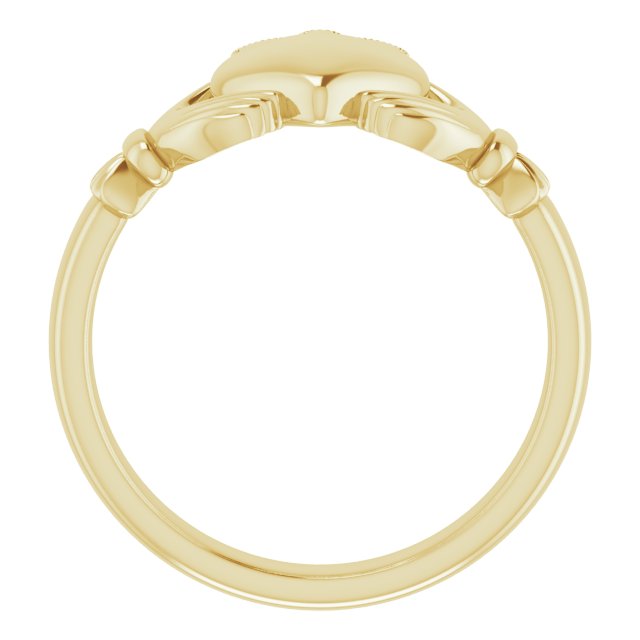 14k Yellow 8.5 Mm Claddagh Band Size 12
