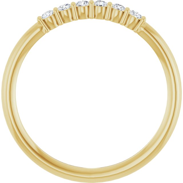 14k Yellow 1/8 Ctw Natural Diamond Stackable Ring