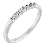 14k White Natural Amethyst Stackable Ring