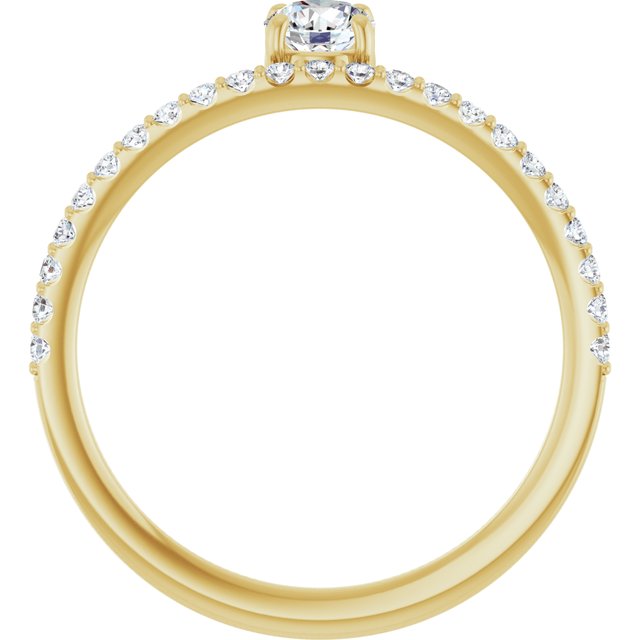 14k Yellow 1/2 Ctw Natural Diamond Stackable Ring