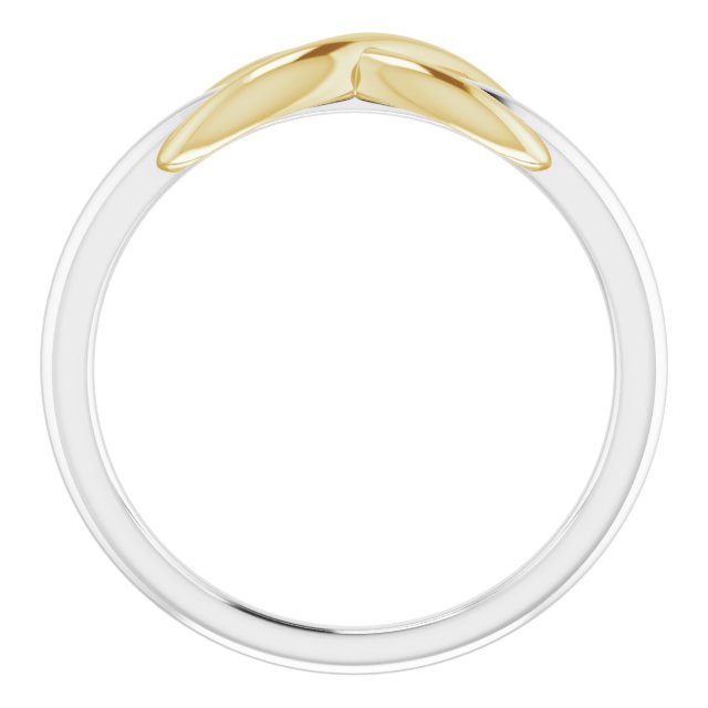 14k White/yellow Infinity-inspired Ring