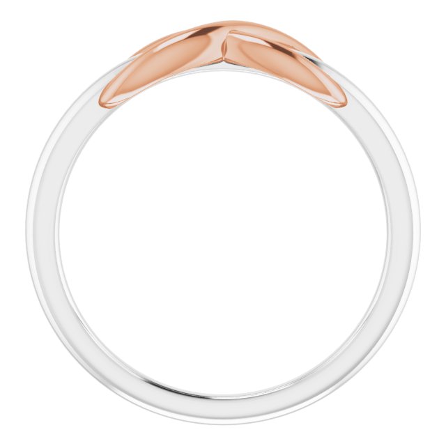 14k White/rose Infinity-inspired Ring