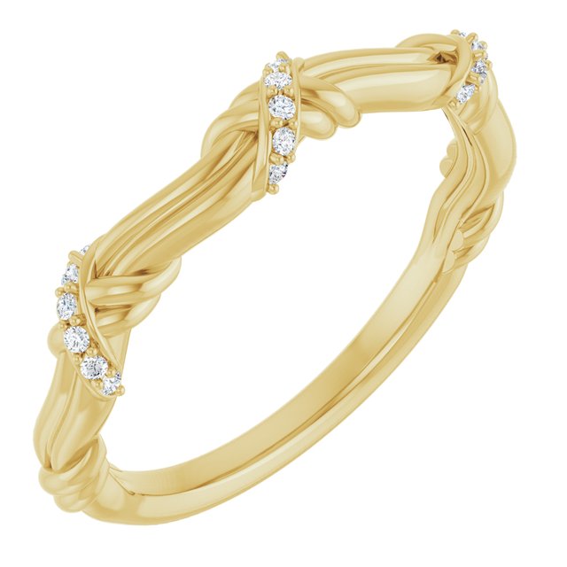 14k Yellow .05 Ctw Natural Diamond Anniversary Band