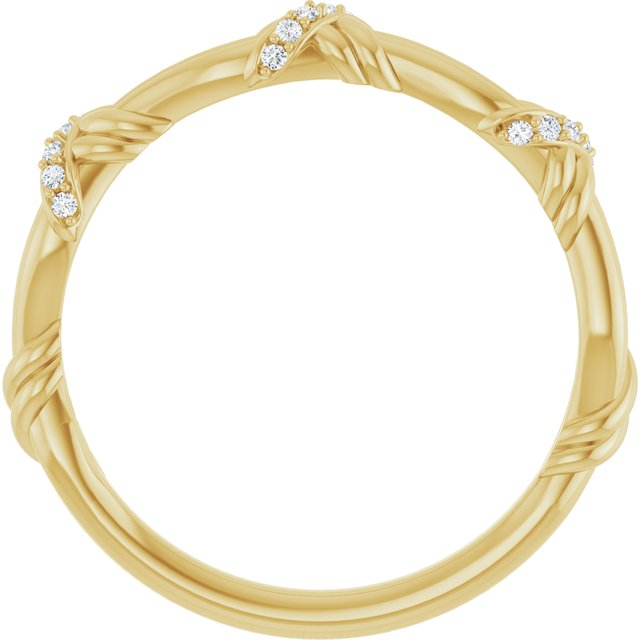 14k Yellow .05 Ctw Natural Diamond Anniversary Band