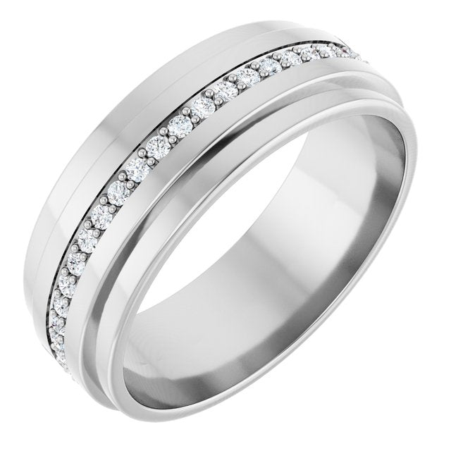 14k White 1/3 Ctw Natural Diamond Eternity Band Size 7