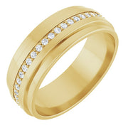 14k Yellow 1/3 Ctw Natural Diamond Eternity Band Size 7