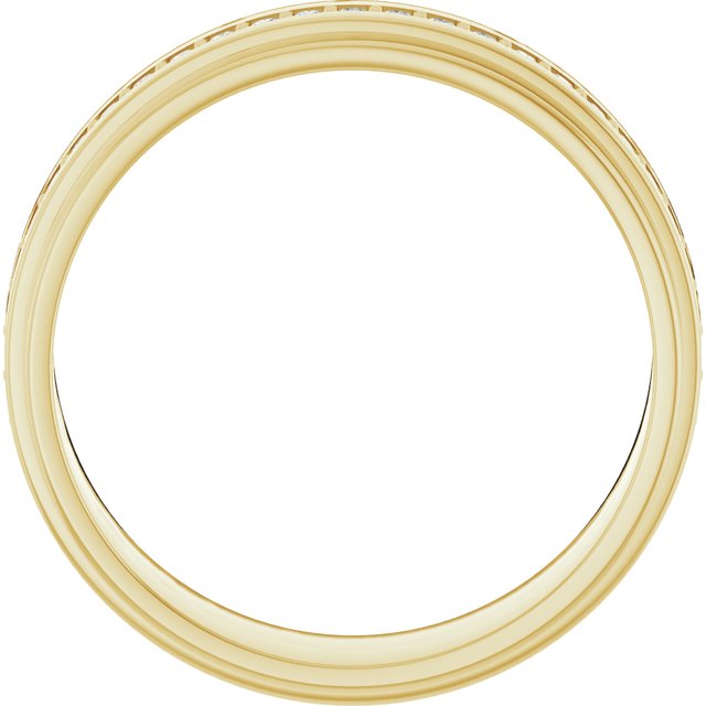 14k Yellow 1/3 Ctw Natural Diamond Eternity Band Size 7