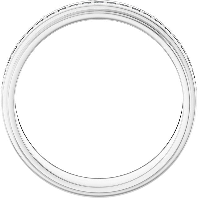 14k White 1/3 Ctw Natural Diamond Eternity Band Size 8