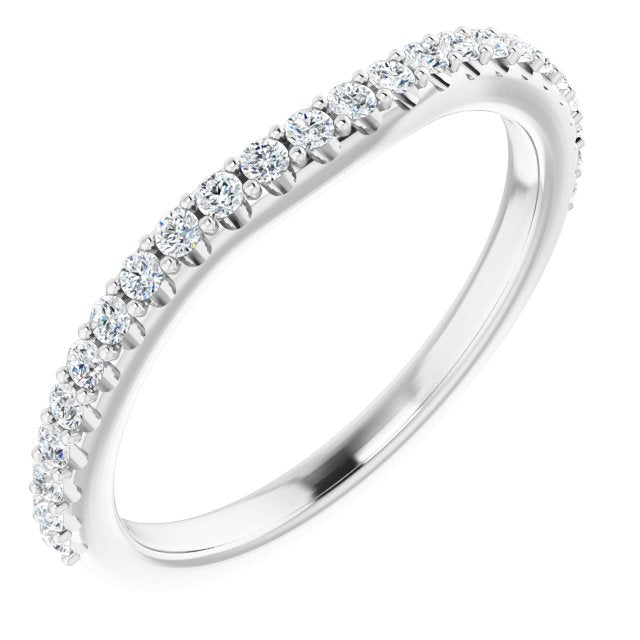 14k White 1/4 Ctw Diamond Band