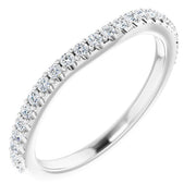 14k White 1/4 Ctw Diamond Band