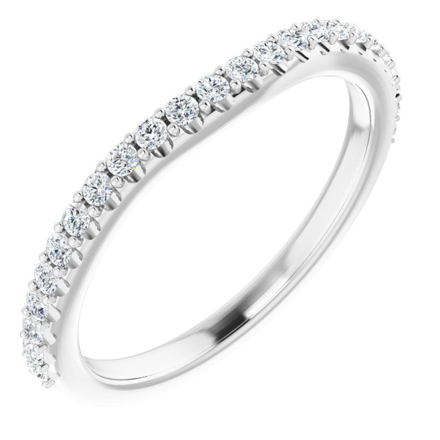 14k White 1/4 Ctw Diamond Band