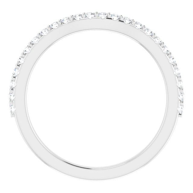 14k White 1/4 Ctw Diamond Band