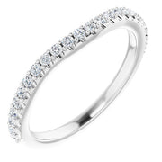 14k White 1/4 Ctw Diamond Band