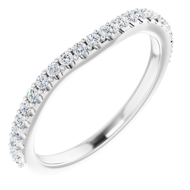 14k White 1/4 Ctw Diamond Band