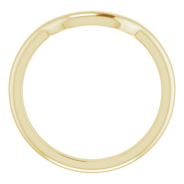 14k Yellow Band For 9x7 Mm Emerald Ring