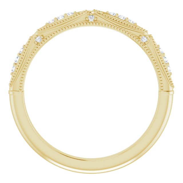 14k Yellow .07 Ctw Diamond Band