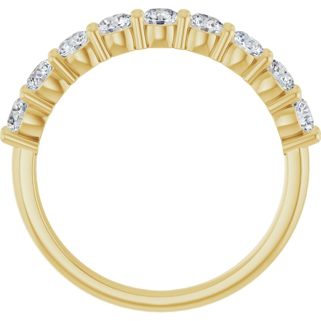 14K Yellow 3/4 CTW Natural Diamond Anniversary Band