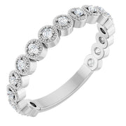 14k White 1/5 Ctw Natural Diamond Anniversary Band