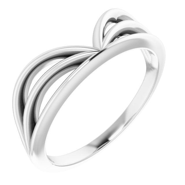 14k White Crown Ring