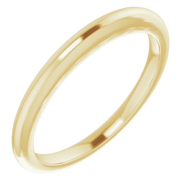 14k Yellow Band For 10x8 Mm Emerald Ring