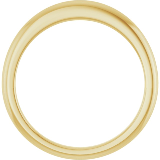14k Yellow Band For 10x8 Mm Oval Ring