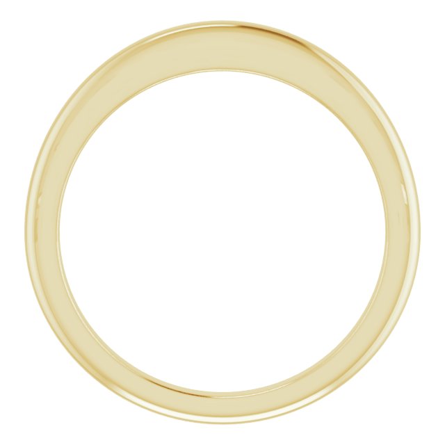 14k Yellow Band For 10x8 Mm Emerald Ring
