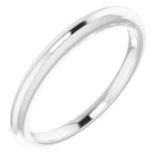14k White Band For 7x5 Mm Oval Ring